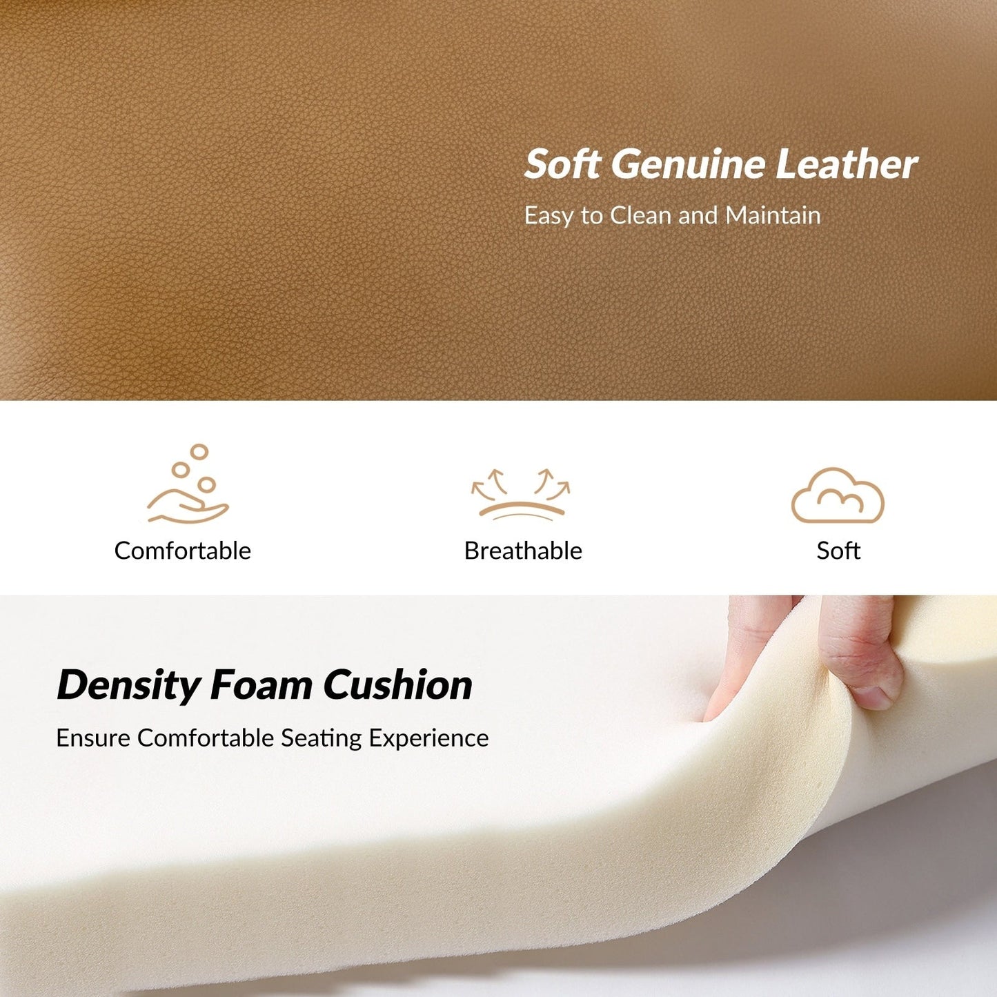 Fauteuil inclinable Jaime Modern Power en cuir véritable avec ports USB par HULALAHOME