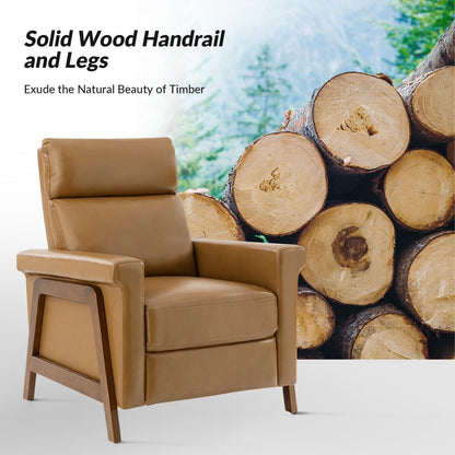 Fauteuil inclinable Jaime Modern Power en cuir véritable avec ports USB par HULALAHOME