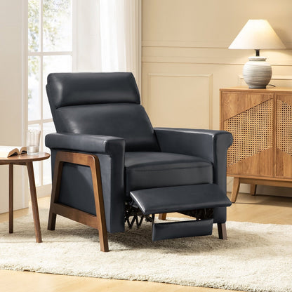 Fauteuil inclinable Jaime Modern Power en cuir véritable avec ports USB par HULALAHOME