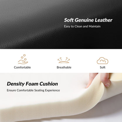 Fauteuil inclinable Jaime Modern Power en cuir véritable avec ports USB par HULALAHOME