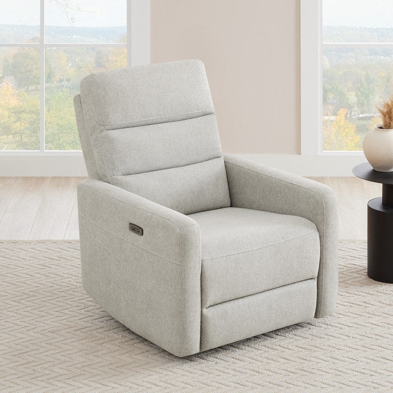 Fauteuil inclinable pivotant électrique Jason avec appui-tête et ports de chargement USB