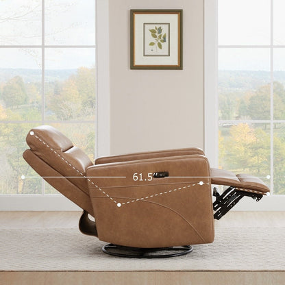 Fauteuil inclinable pivotant électrique Jason avec appui-tête et ports de chargement USB