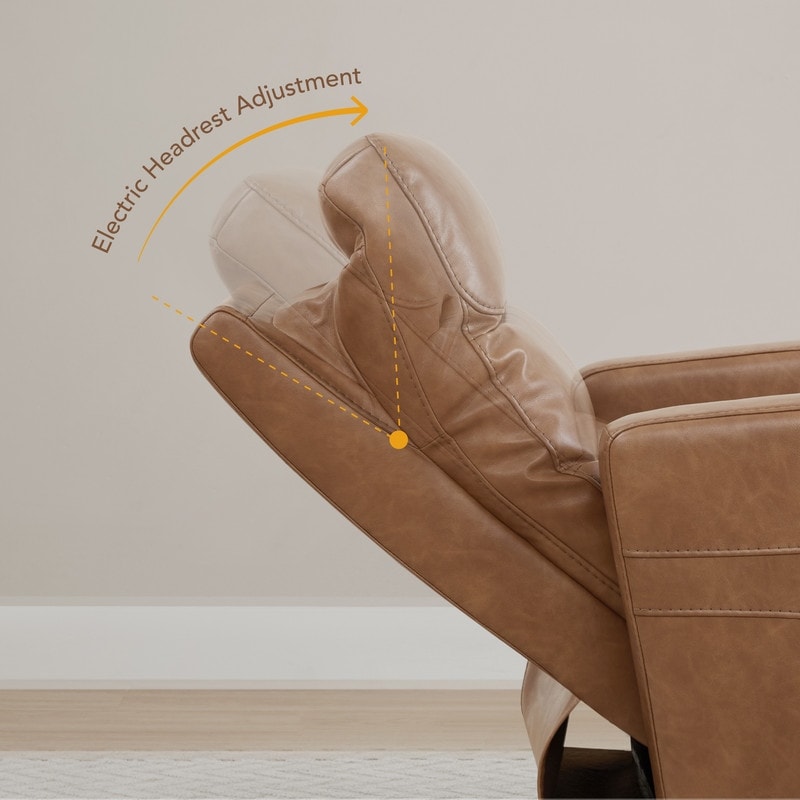 Fauteuil inclinable pivotant électrique Jason avec appui-tête et ports de chargement USB