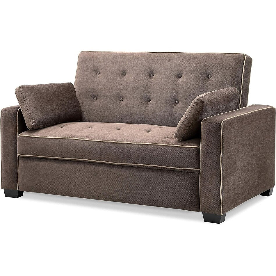 Canapé-lit convertible en microfibre Java Queen avec lit gigogne pour salon et chambre d'amis