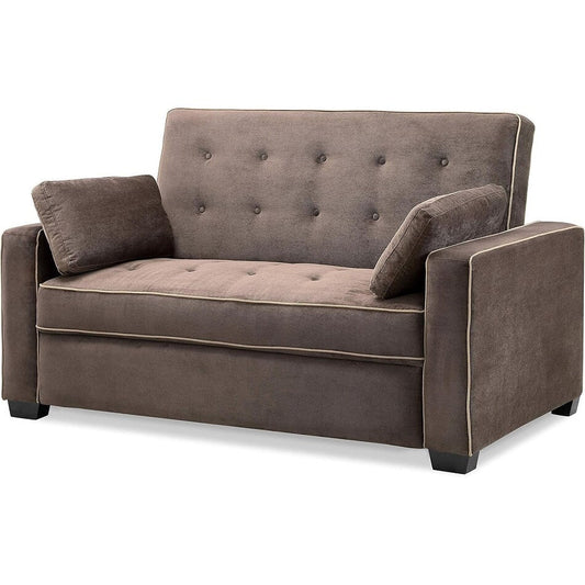 Canapé-lit convertible en microfibre Java Queen avec lit gigogne pour salon et chambre d'amis