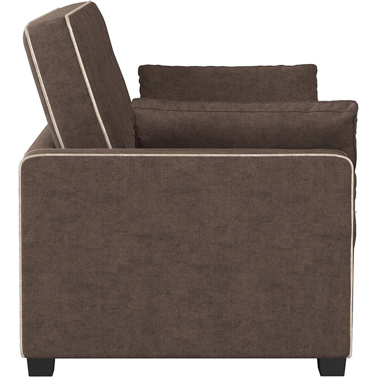 Canapé-lit convertible en microfibre Java Queen avec lit gigogne pour salon et chambre d'amis