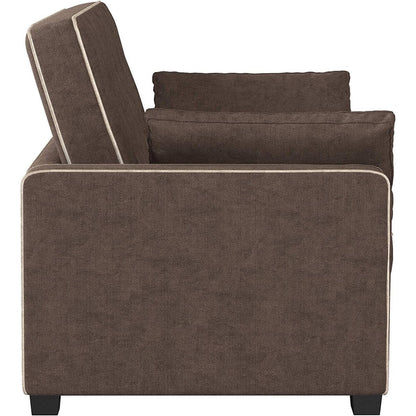 Canapé-lit convertible en microfibre Java Queen avec lit gigogne pour salon et chambre d'amis