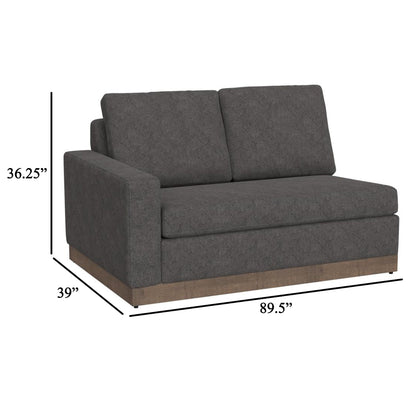 Canapé Jeni, 2 coussins décoratifs, 228 cm, similicuir marron foncé moderne