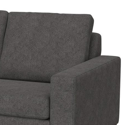 Canapé Jeni, 2 coussins décoratifs, 228 cm, similicuir marron foncé moderne