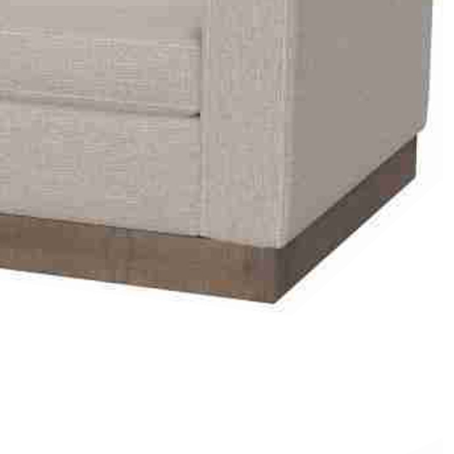 Canapé Jeni, 2 coussins décoratifs, assise moderne en polyester beige huître de 228 cm