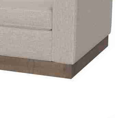 Canapé Jeni, 2 coussins décoratifs, assise moderne en polyester beige huître de 228 cm