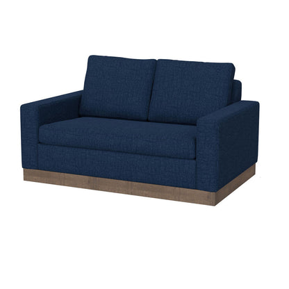 Canapé Jeni, 2 coussins décoratifs, moderne, 228 cm, polyester bleu nuit