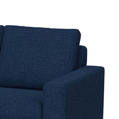 Canapé Jeni, 2 coussins décoratifs, moderne, 228 cm, polyester bleu nuit
