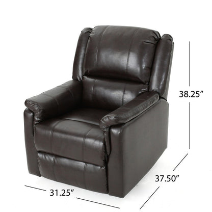 Fauteuil inclinable pivotant et coulissant en similicuir Jennette par Christopher Knight Home