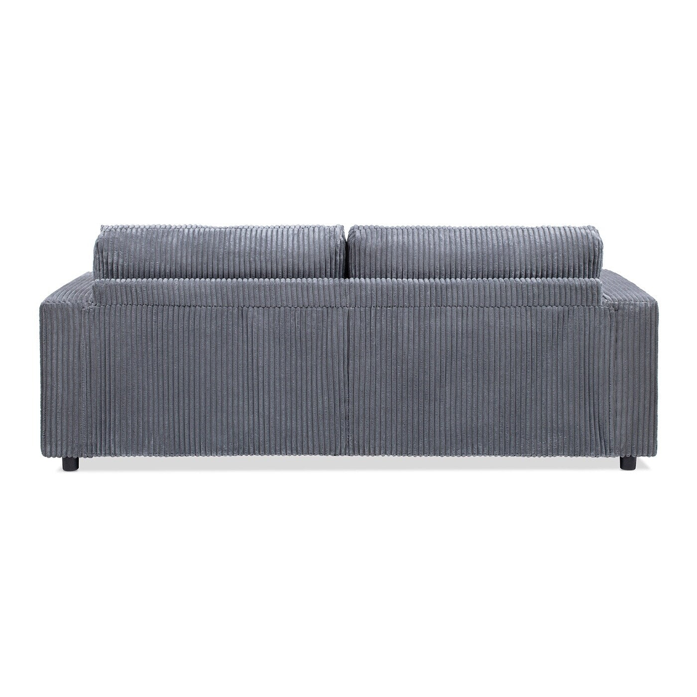 Jennifer Taylor Home Goliath 86 Canapé-lit double surdimensionné avec chaise longue, velours côtelé gris carbone