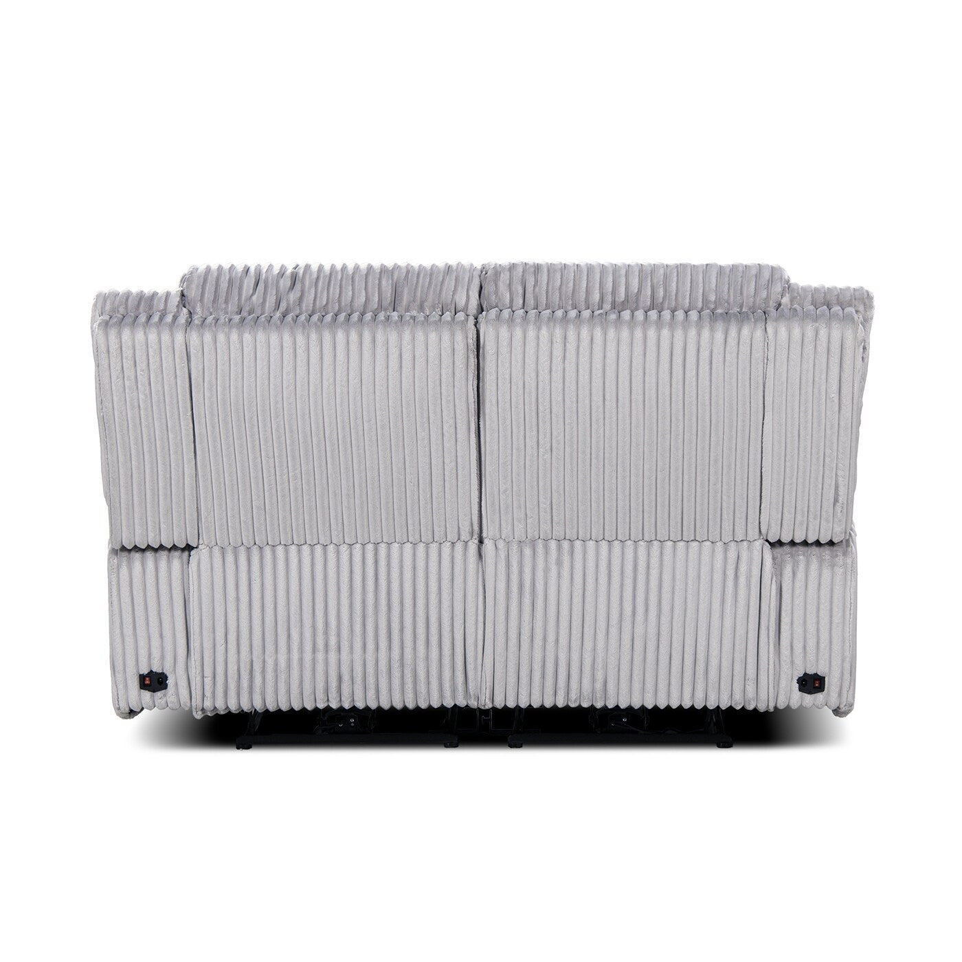 Jennifer Taylor Home Philip 62 Canapé inclinable motorisé en velours côtelé gris lune