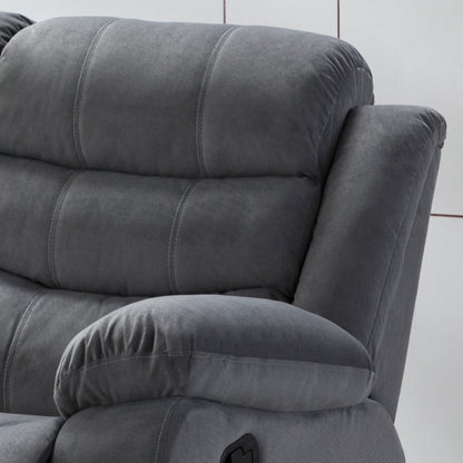 Canapé de salon inclinable rembourré Jim Grey