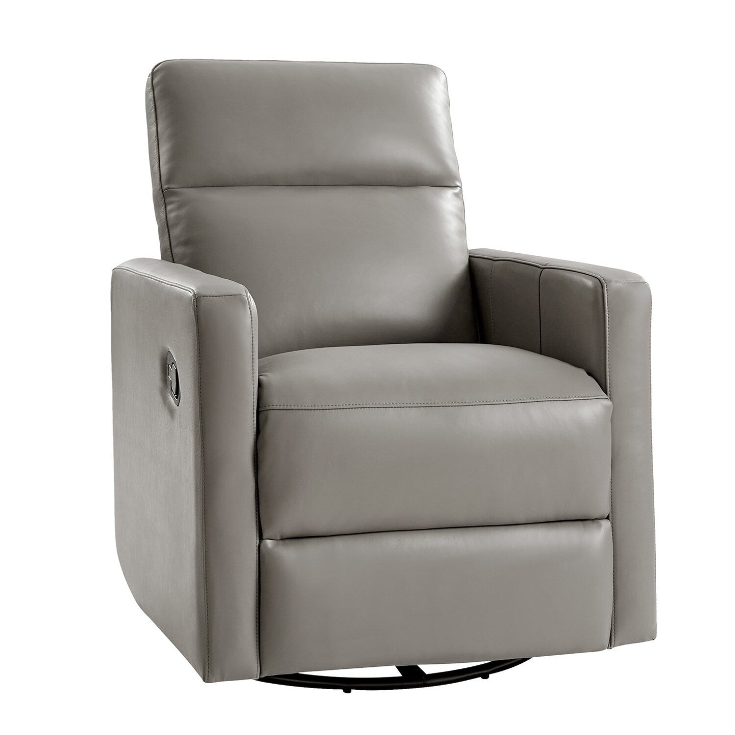 Fauteuil inclinable pivotant en cuir véritable Josefa Modern par Hulala Home