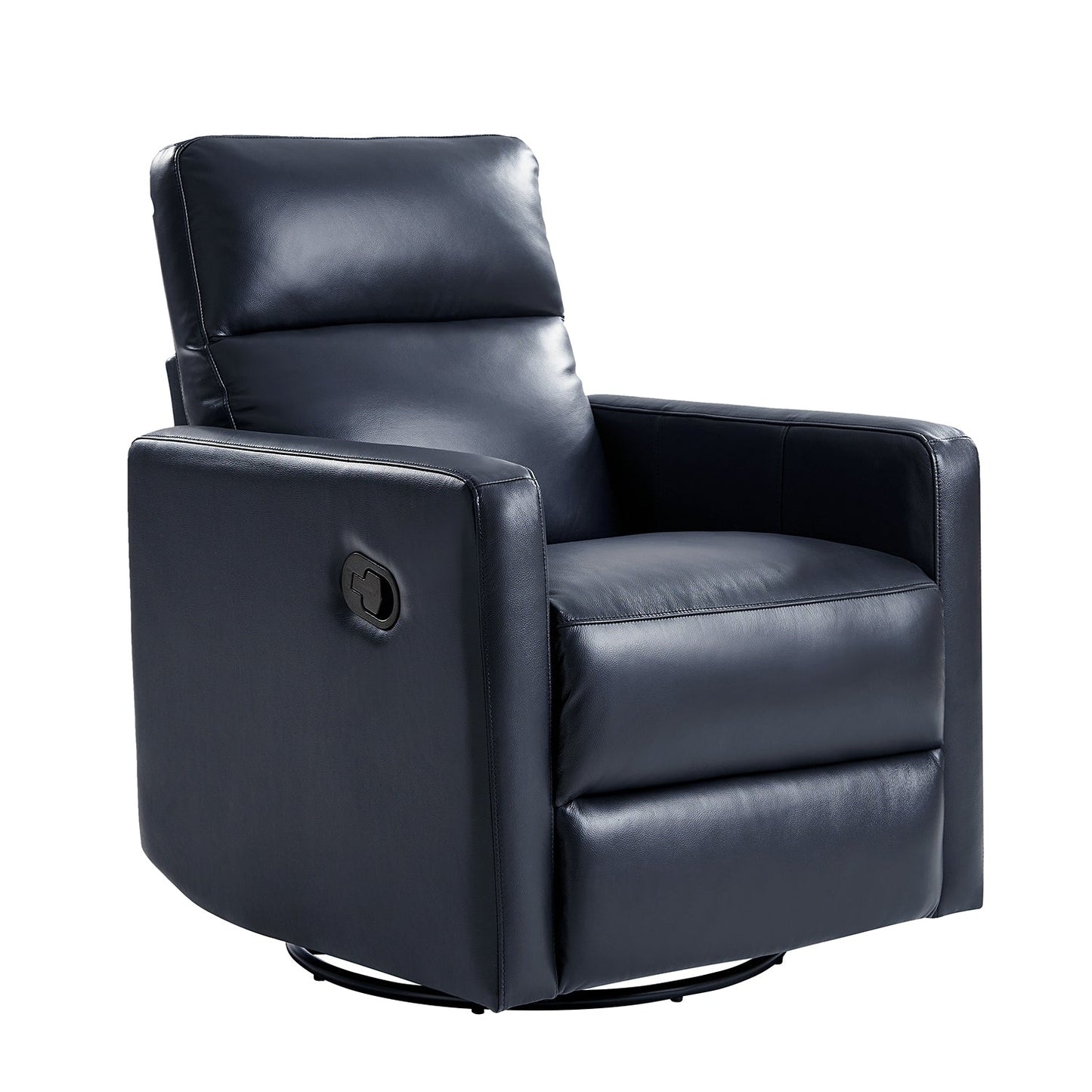 Fauteuil inclinable pivotant en cuir véritable Josefa Modern par Hulala Home
