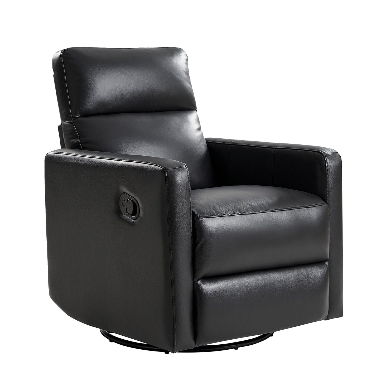 Fauteuil inclinable pivotant en cuir véritable Josefa Modern par Hulala Home