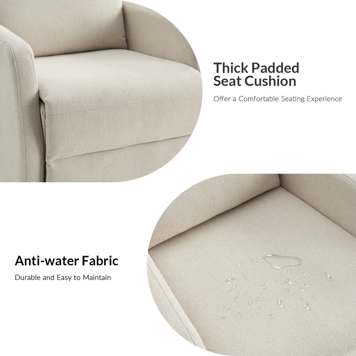 Ensemble de 2 fauteuils inclinables pivotants et manuels Julian Modern par HULALA HOME