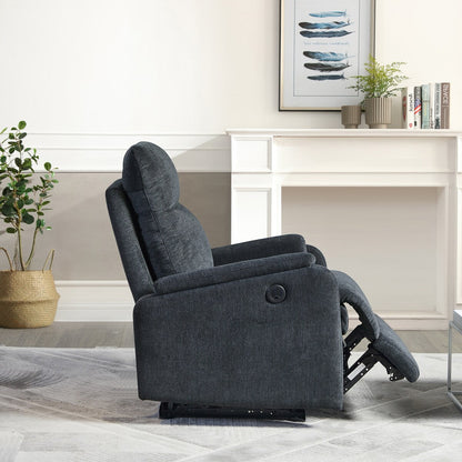Fauteuil inclinable électrique contemporain bleu moderne Kai avec chargeur