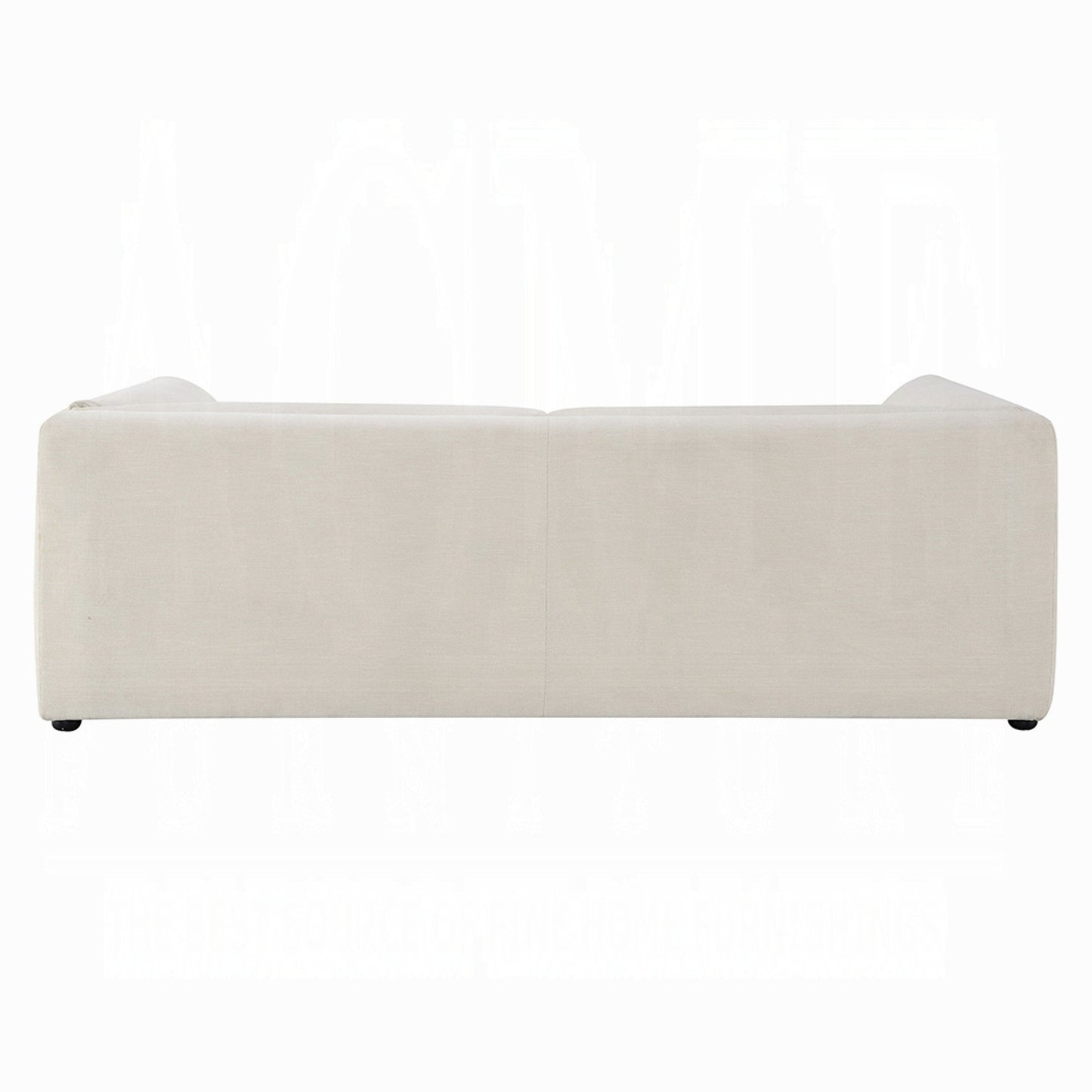 Canapé Kami, accoudoirs coussinés minimalistes et fins, lin ivoire moderne 89 pouces