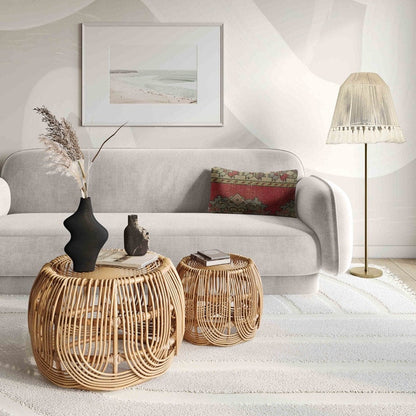 Canapé en velours texturé Kandor - 84,7 L x 34,3 P x 32,1 H