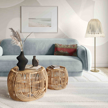 Canapé en velours texturé Kandor - 84,7 L x 34,3 P x 32,1 H