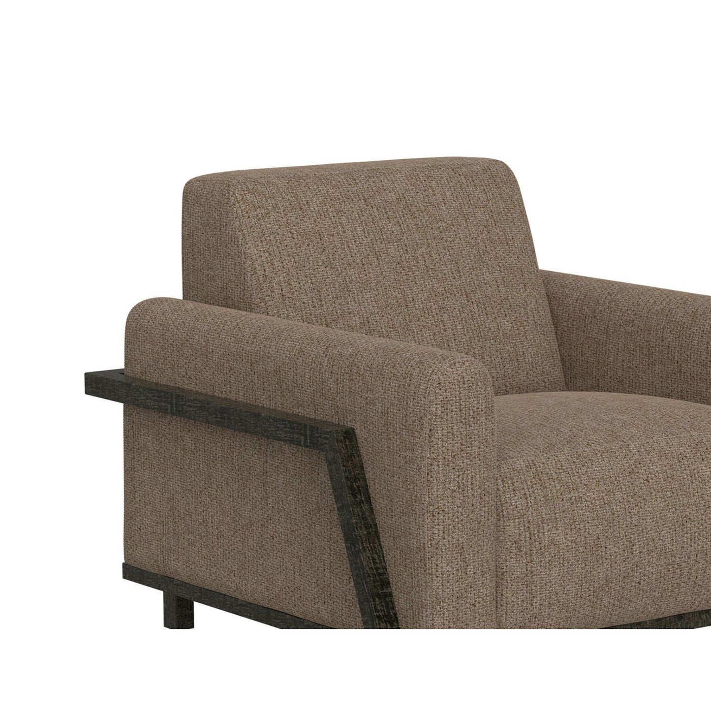 Canapé Kelly, polyester marron clair, 2 coussins décoratifs, bois massif, 230 cm