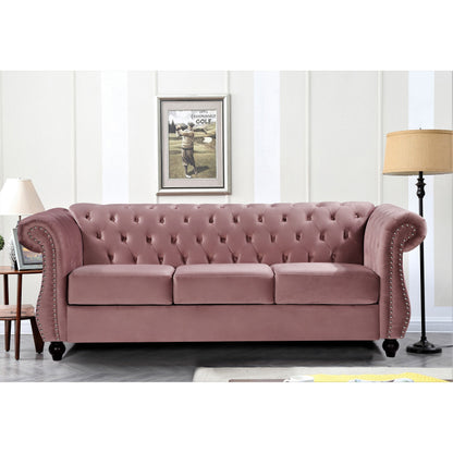 Canapé Chesterfield en velours Kemos
