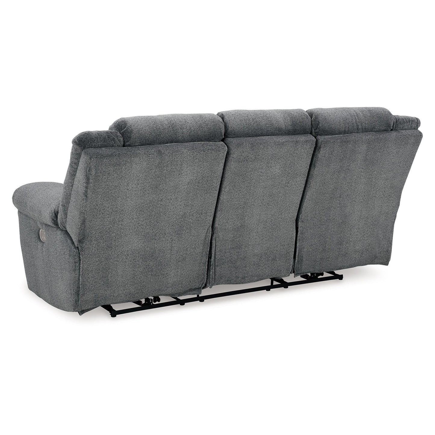 Canapé inclinable électrique Kendy, appui-tête réglable, polyester gris, 231 cm
