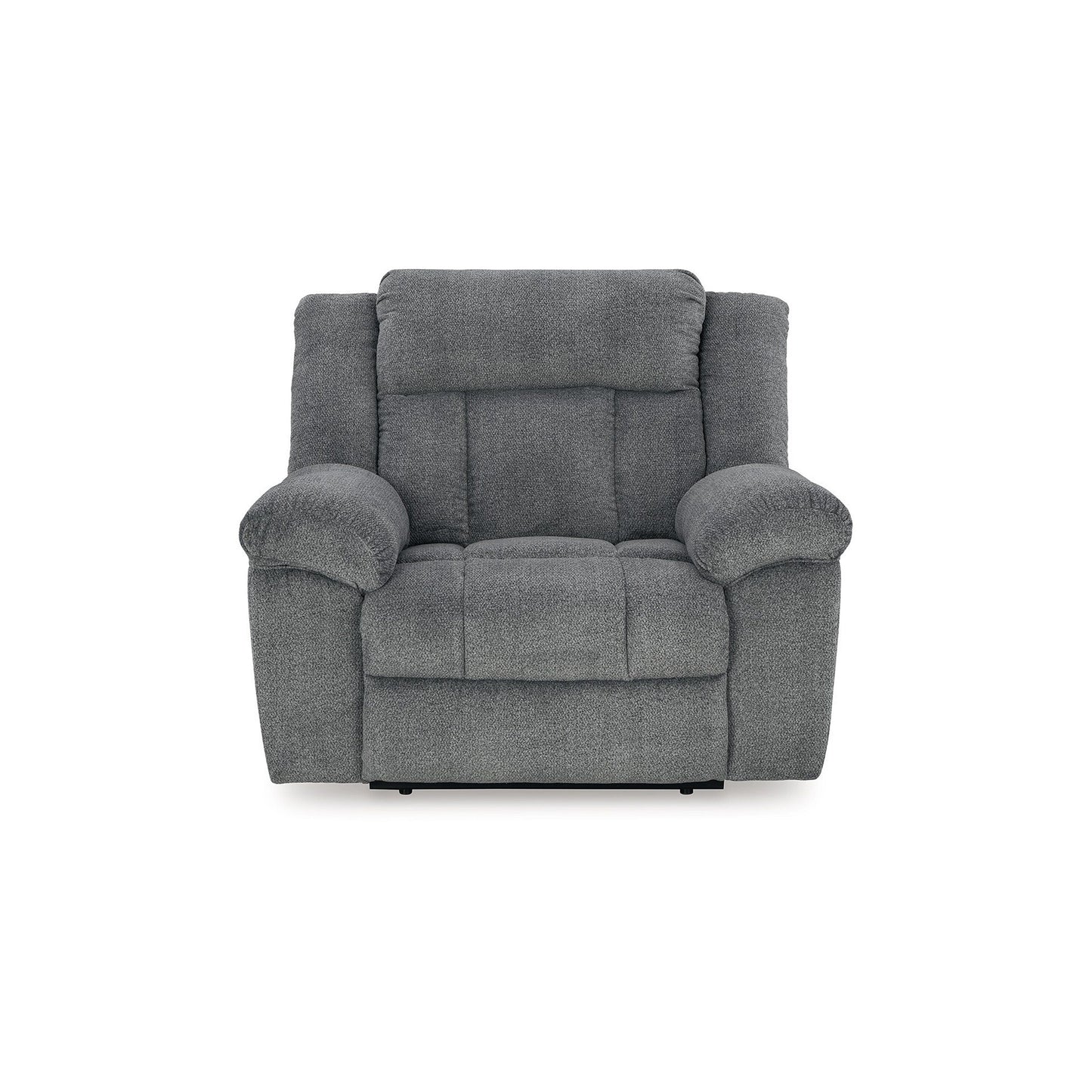 Fauteuil inclinable électrique Kendy avec appui-tête réglable, polyester gris ardoise