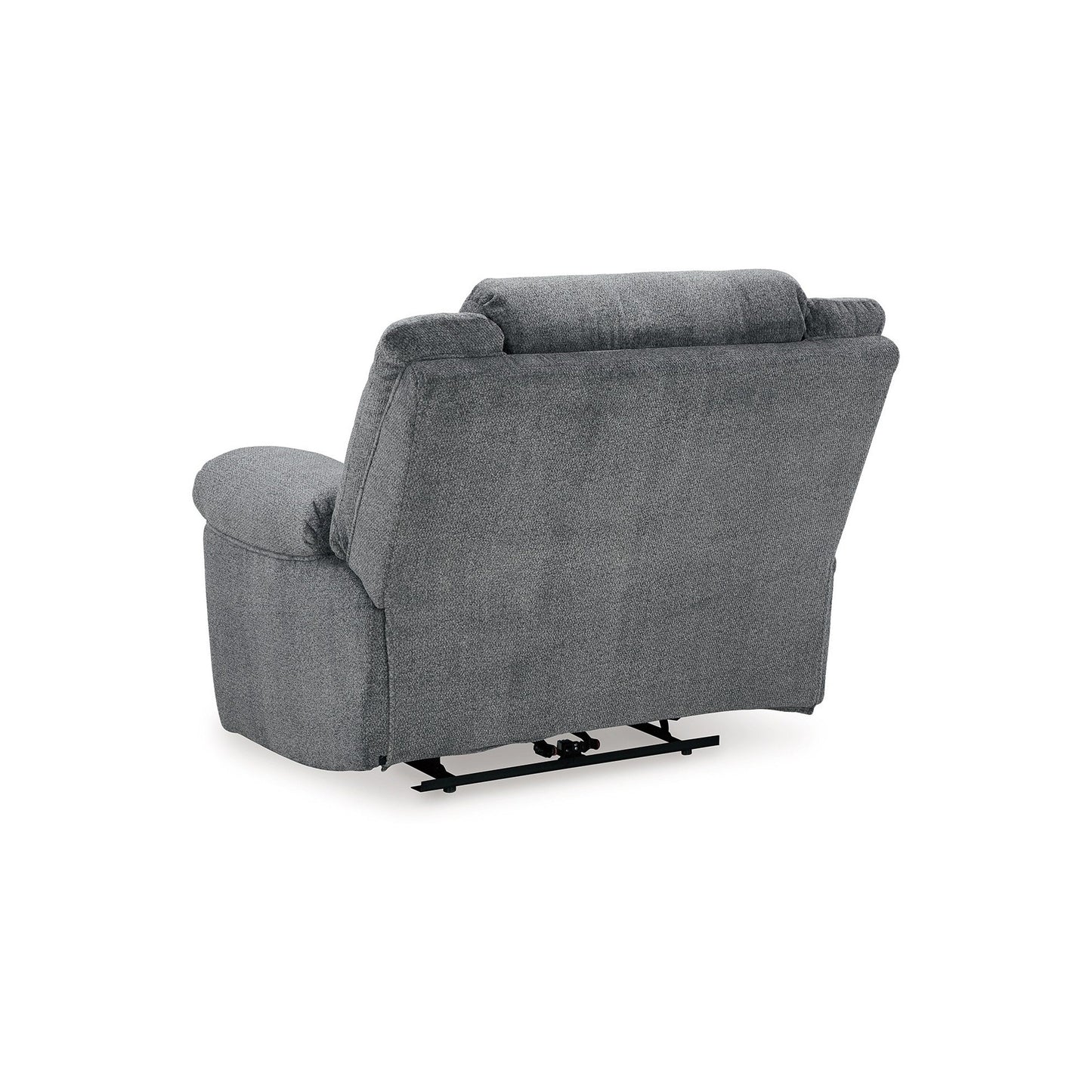 Fauteuil inclinable électrique Kendy avec appui-tête réglable, polyester gris ardoise