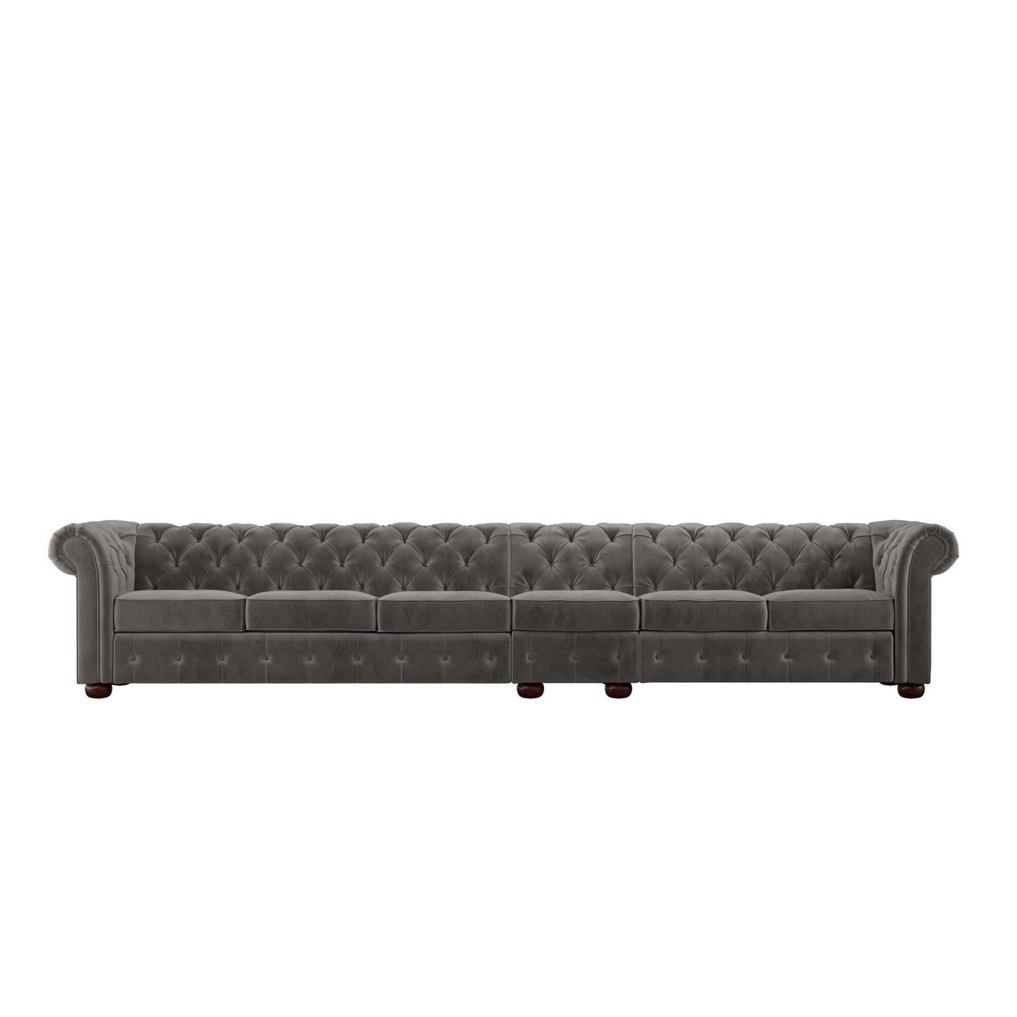 Canapé Chesterfield extra long gris Knightsbridge par iNSPIRE Q Artisan
