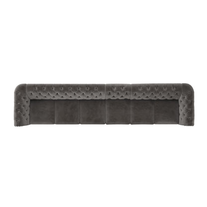 Canapé Chesterfield extra long gris Knightsbridge par iNSPIRE Q Artisan