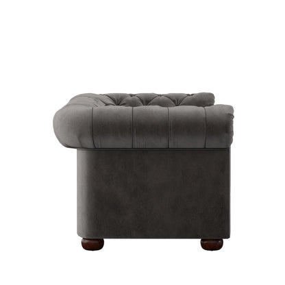 Canapé Chesterfield extra long gris Knightsbridge par iNSPIRE Q Artisan