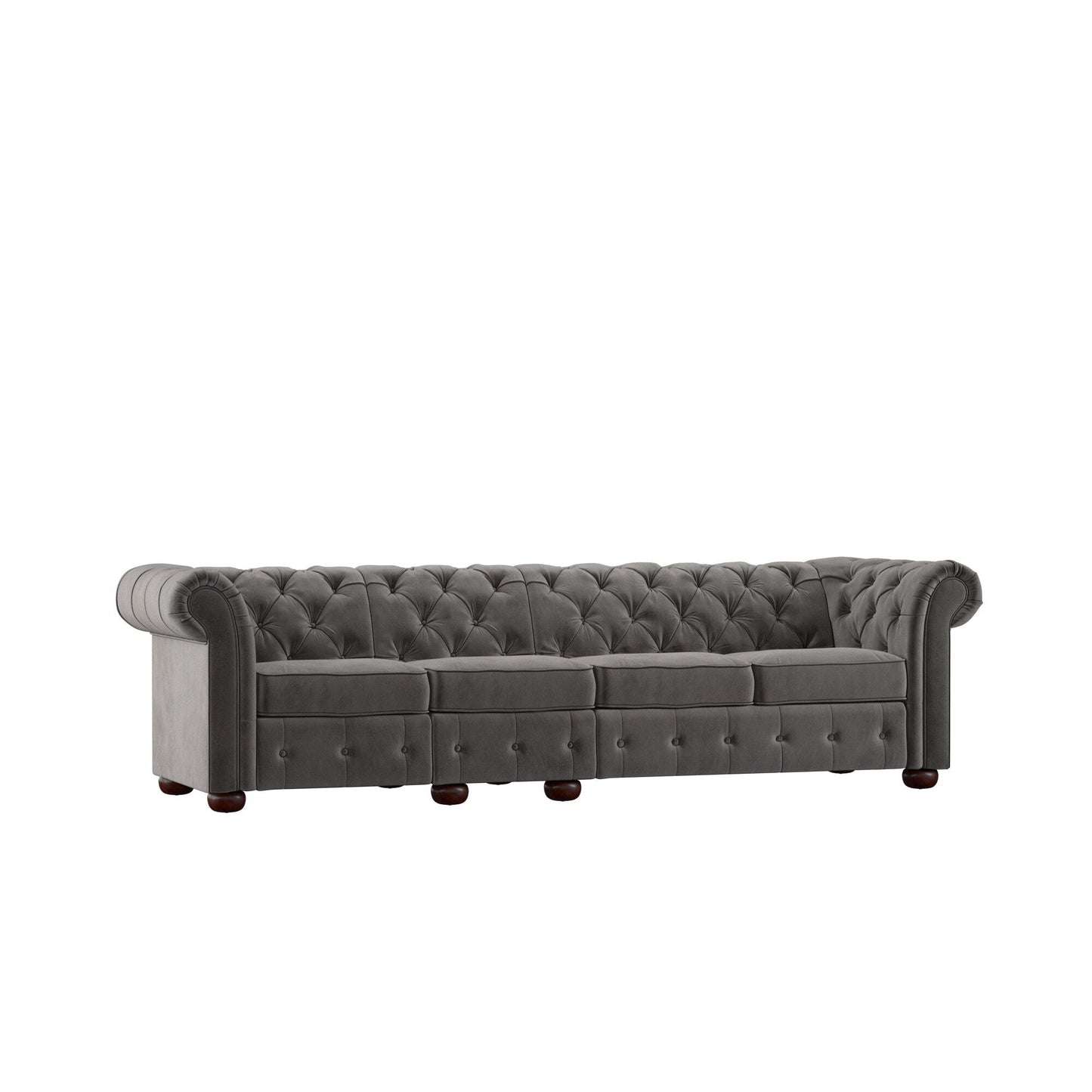 Canapé Chesterfield extra long gris Knightsbridge par iNSPIRE Q Artisan