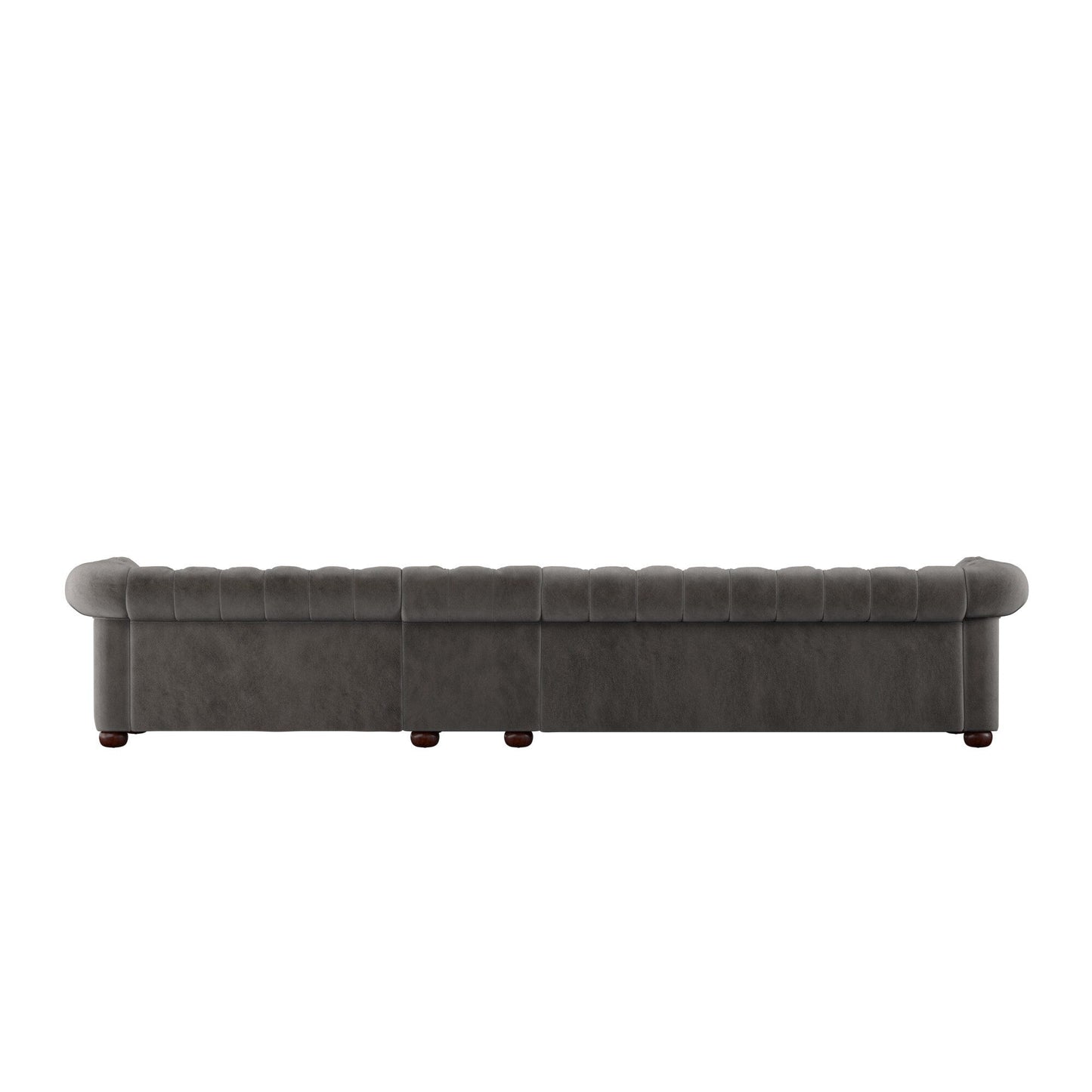 Canapé Chesterfield extra long gris Knightsbridge par iNSPIRE Q Artisan