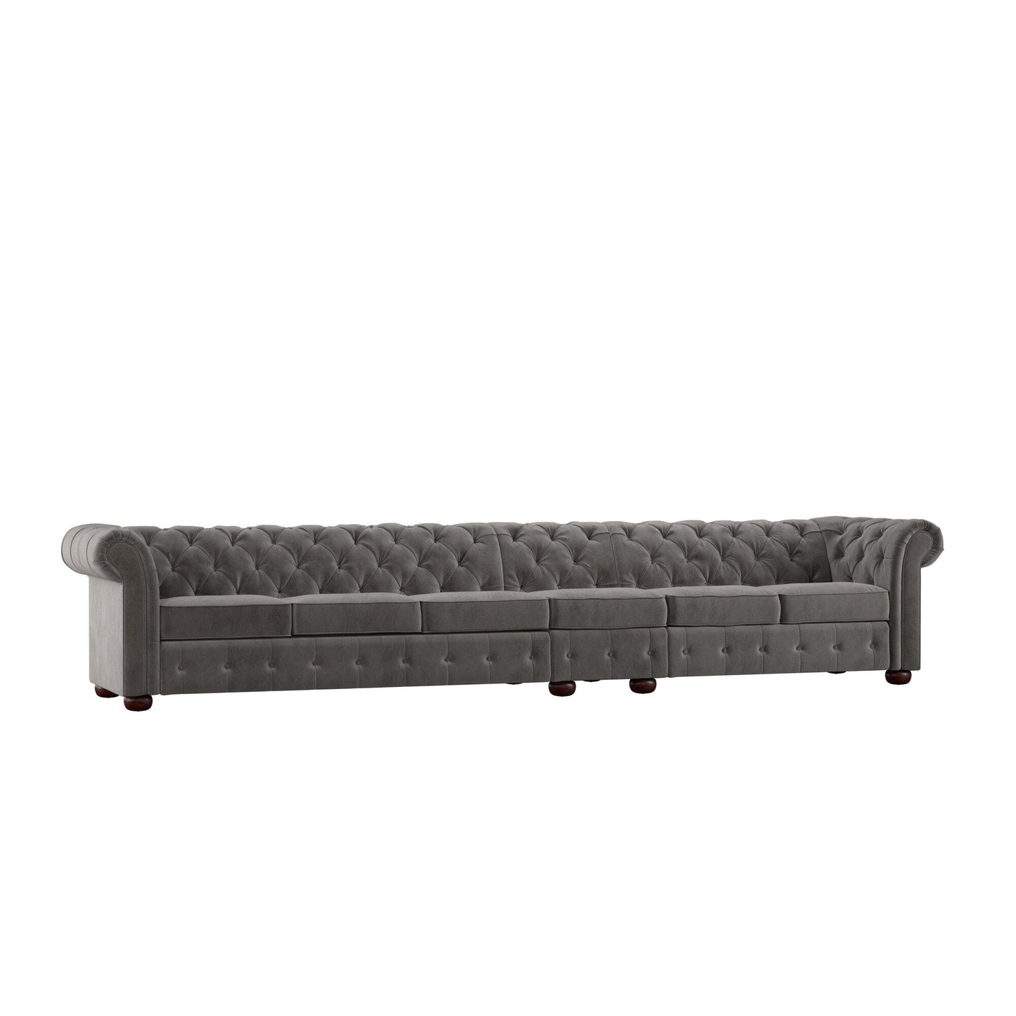 Canapé Chesterfield extra long gris Knightsbridge par iNSPIRE Q Artisan