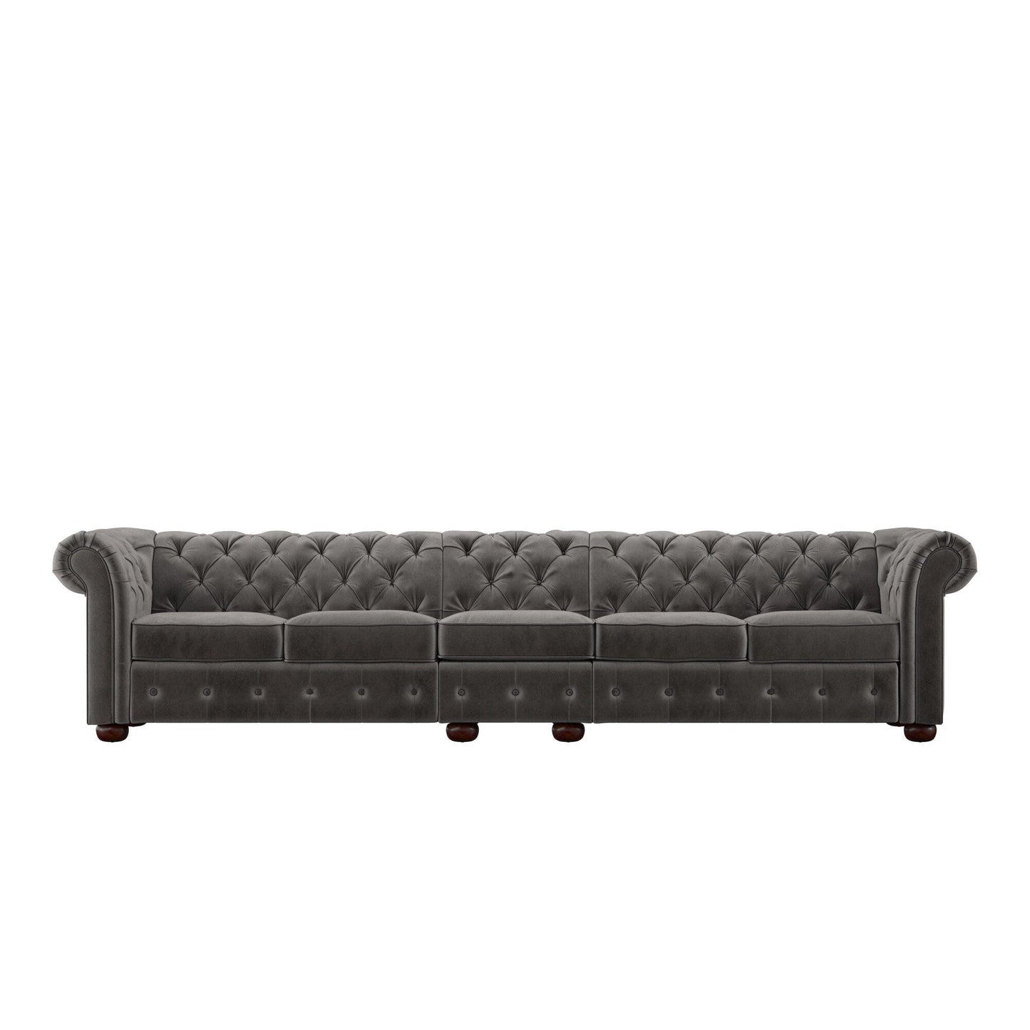 Canapé Chesterfield extra long gris Knightsbridge par iNSPIRE Q Artisan