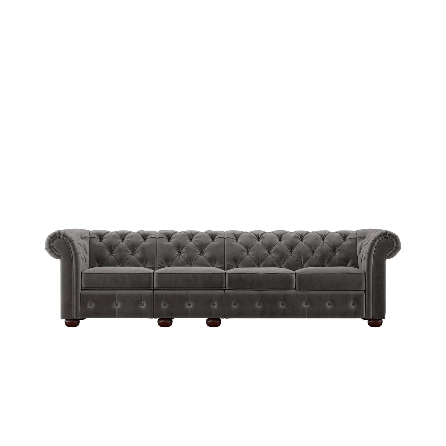 Canapé Chesterfield extra long gris Knightsbridge par iNSPIRE Q Artisan