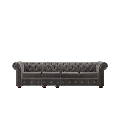 Canapé Chesterfield extra long gris Knightsbridge par iNSPIRE Q Artisan