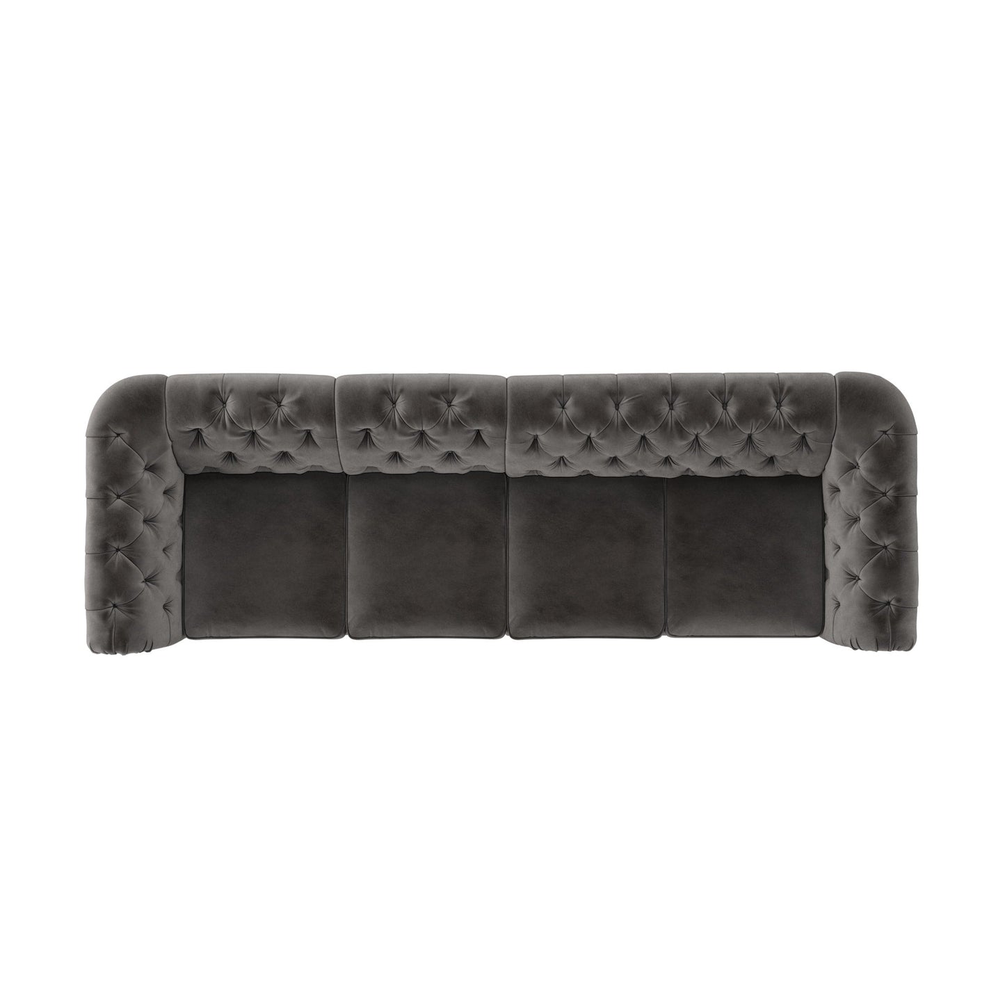 Canapé Chesterfield extra long gris Knightsbridge par iNSPIRE Q Artisan