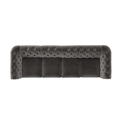 Canapé Chesterfield extra long gris Knightsbridge par iNSPIRE Q Artisan