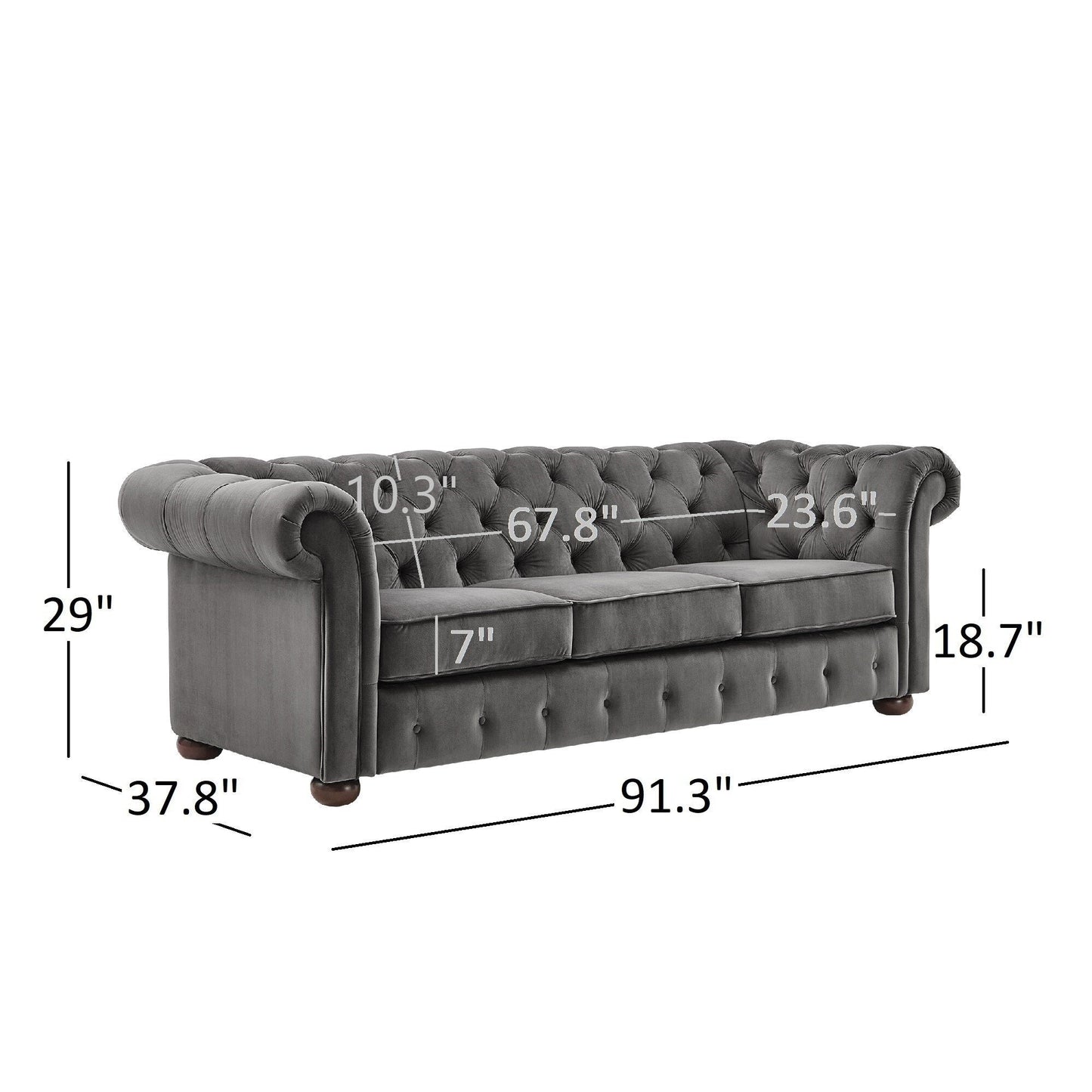 Canapé Chesterfield capitonné Knightsbridge par iNSPIRE Q Artisan