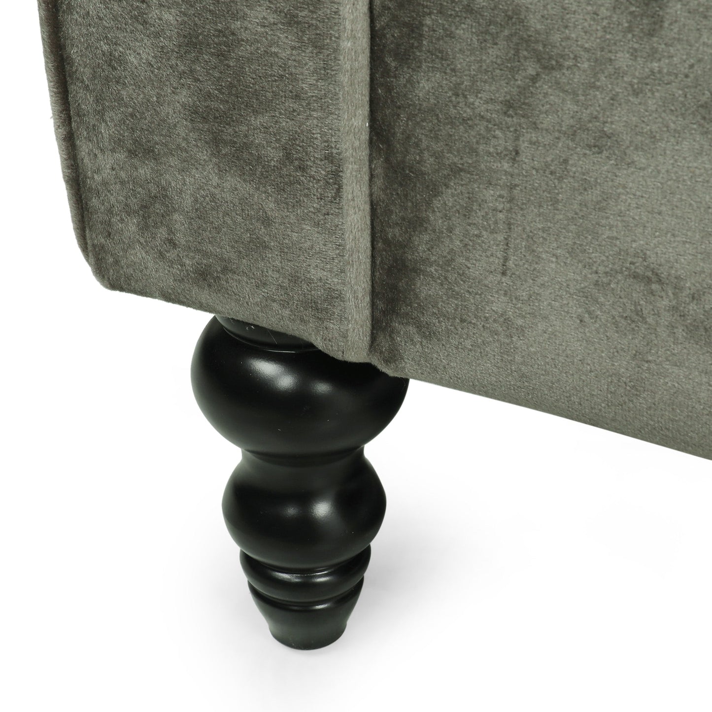 Canapé 3 places en velours capitonné Knouff par Christopher Knight Home