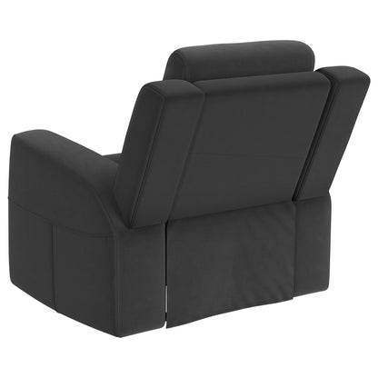 Fauteuil inclinable manuel Krio, 94 cm, similicuir gris anthracite moderne
