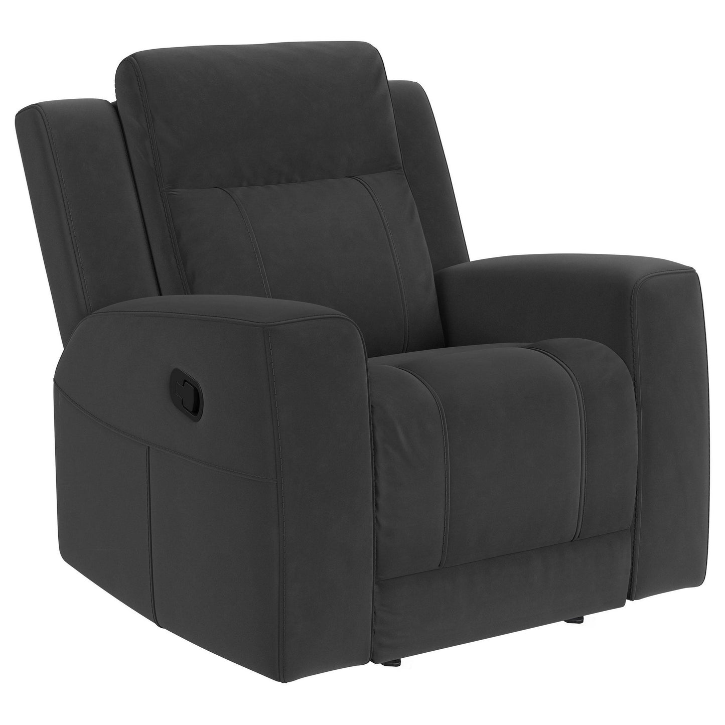 Fauteuil inclinable manuel Krio, 94 cm, similicuir gris anthracite moderne