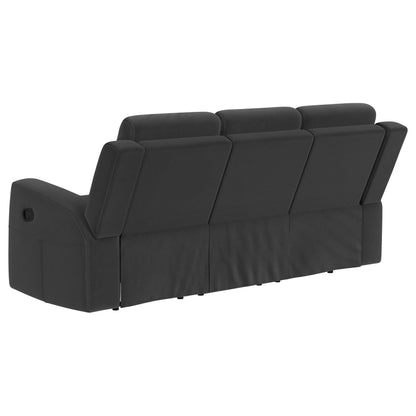 Canapé inclinable manuel Krio, 80 pouces, similicuir gris anthracite moderne